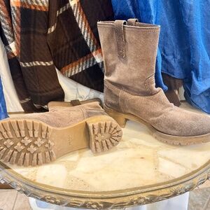 AUTHENTIC PRADA SUEDE DONNA LUG SOLE BOOTS